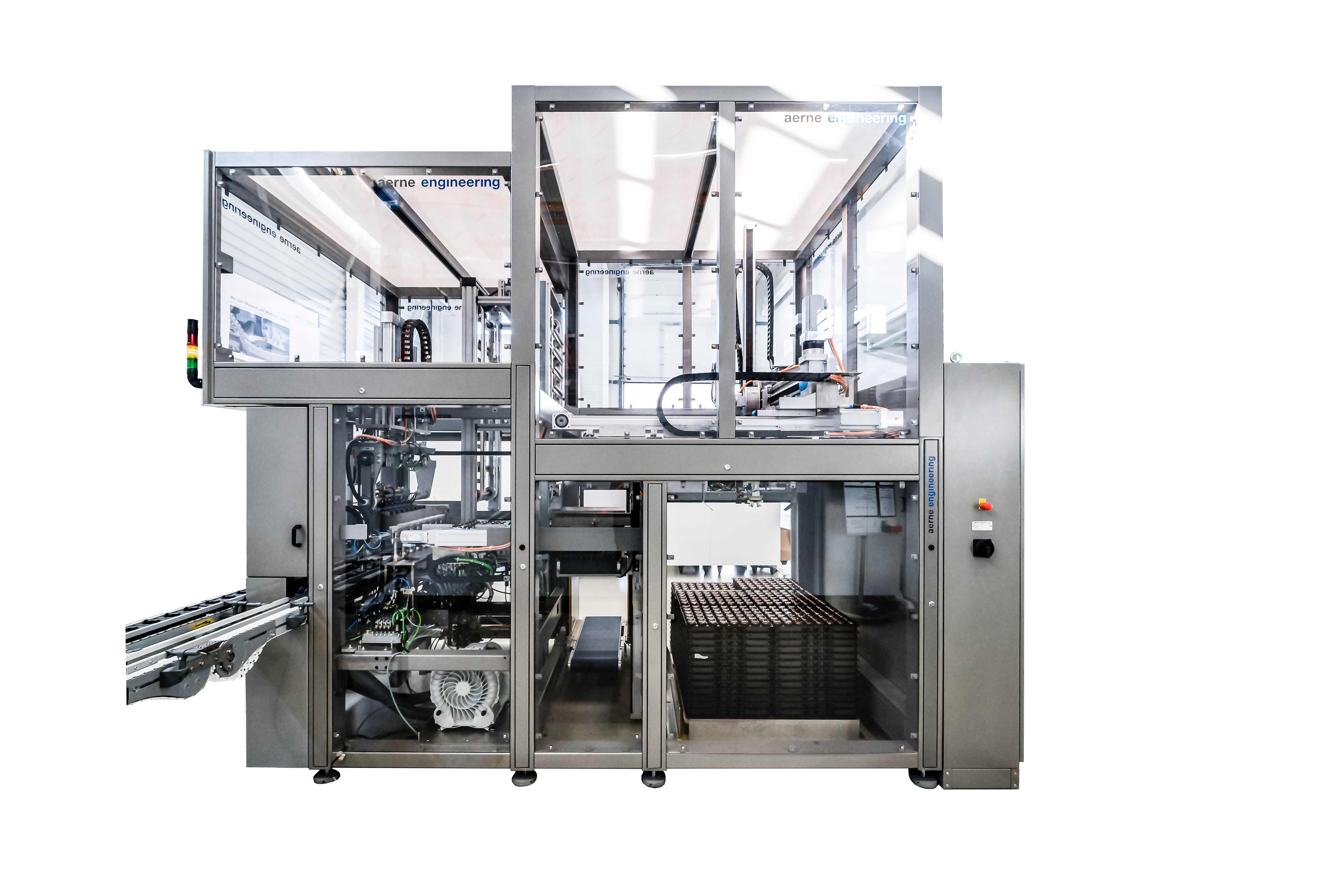 Vollautomatisches Flaschenhandling Aerne Engineering AG